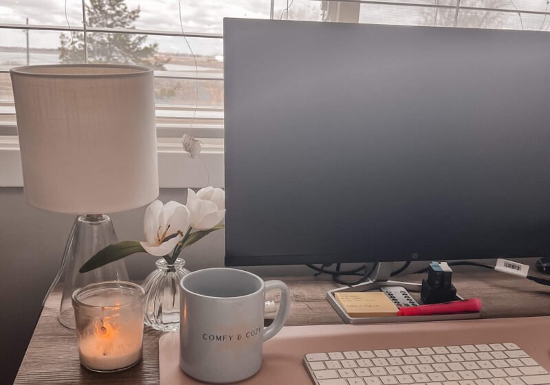 work from home desk set up